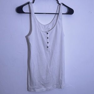 White Old Navy Fitted Tank Too Size Medium